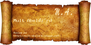 Mult Abelárd névjegykártya